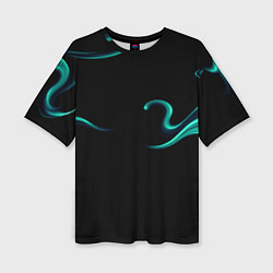 Футболка оверсайз женская Color light blue abstraction, цвет: 3D-принт