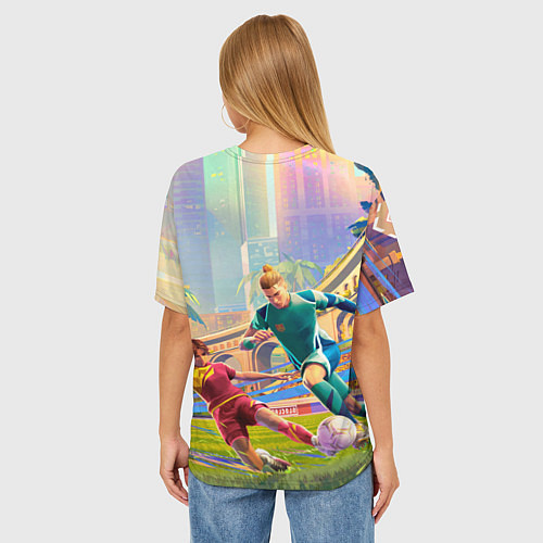 Женская футболка оверсайз Rematch pro edition / 3D-принт – фото 4