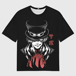 Футболка оверсайз женская Ван пис - Сабо, цвет: 3D-принт