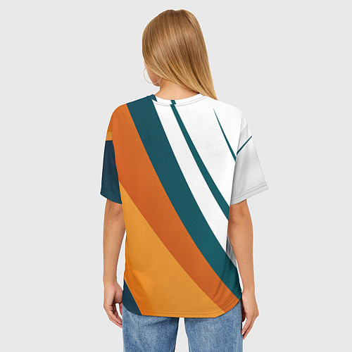 Женская футболка оверсайз Sneakers / 3D-принт – фото 4