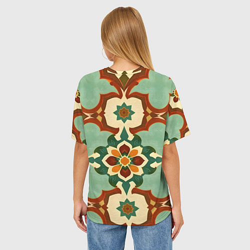 Женская футболка оверсайз Персидские узоры / 3D-принт – фото 4