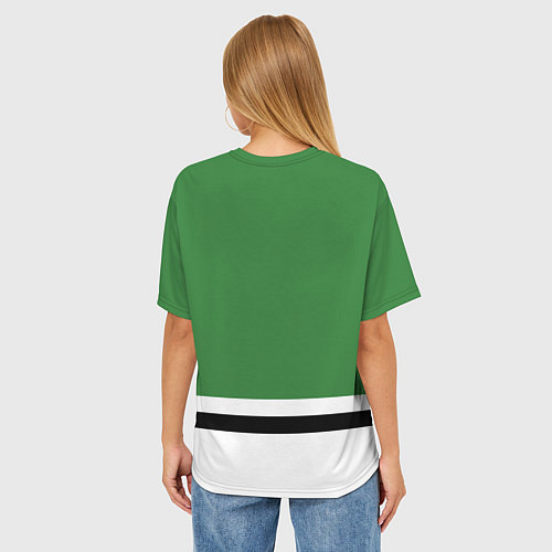 Женская футболка оверсайз Даллас Старз хоккей / 3D-принт – фото 4