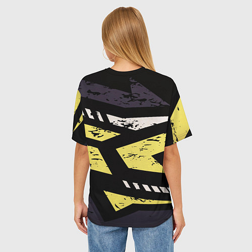 Женская футболка оверсайз ACDC в автобусе / 3D-принт – фото 4