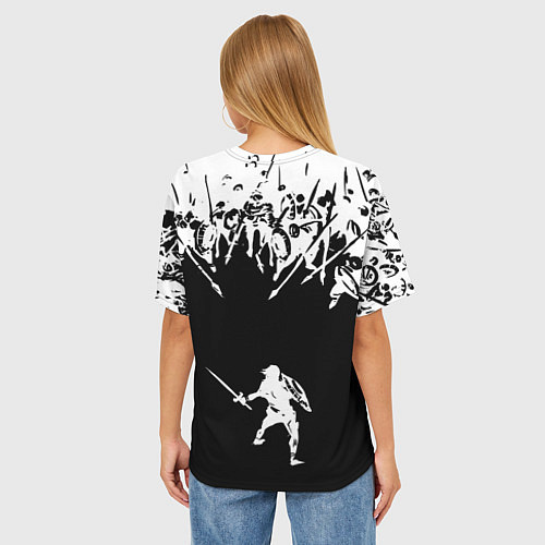 Женская футболка оверсайз И один в поле воин / 3D-принт – фото 4