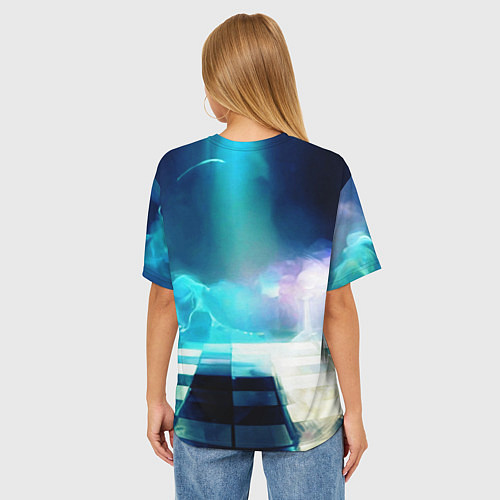 Женская футболка оверсайз Дымовая партия / 3D-принт – фото 4