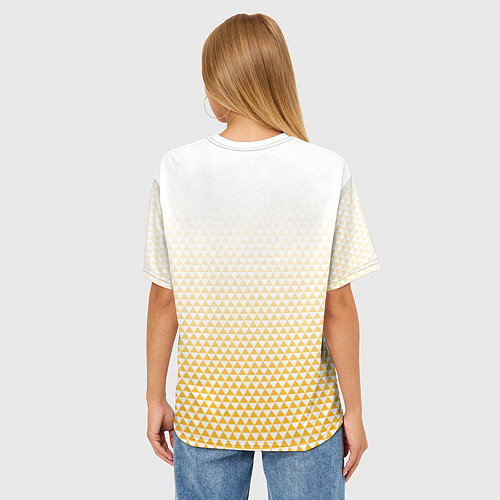 Женская футболка оверсайз Бостон Брюинз - светлый градиент / 3D-принт – фото 4