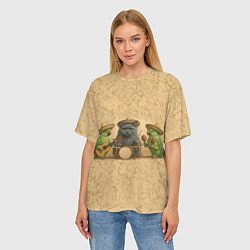 Футболка оверсайз женская Надежды маленький оркестрик, цвет: 3D-принт — фото 2