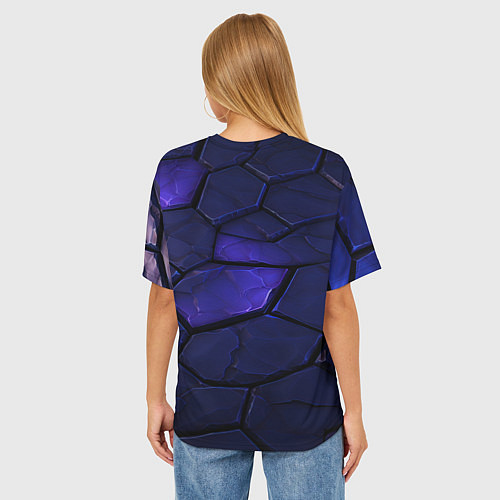 Женская футболка оверсайз Astro retro style / 3D-принт – фото 4