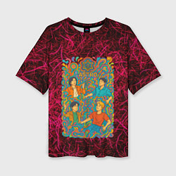 Футболка оверсайз женская Astro в стиле психоделики, цвет: 3D-принт