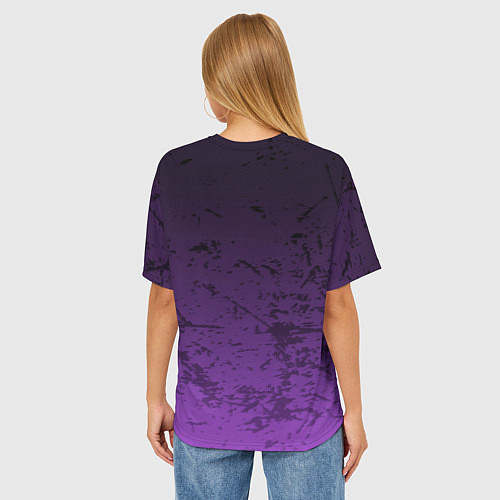 Женская футболка оверсайз Lazarus: Violet Pattern / 3D-принт – фото 4