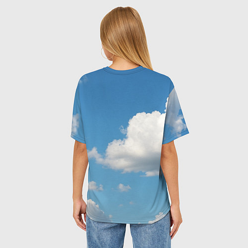 Женская футболка оверсайз Bombardino Crocodillo мем / 3D-принт – фото 4