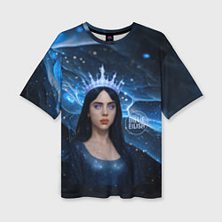 Футболка оверсайз женская Билли Айлиш в стиле снежной королевы, цвет: 3D-принт