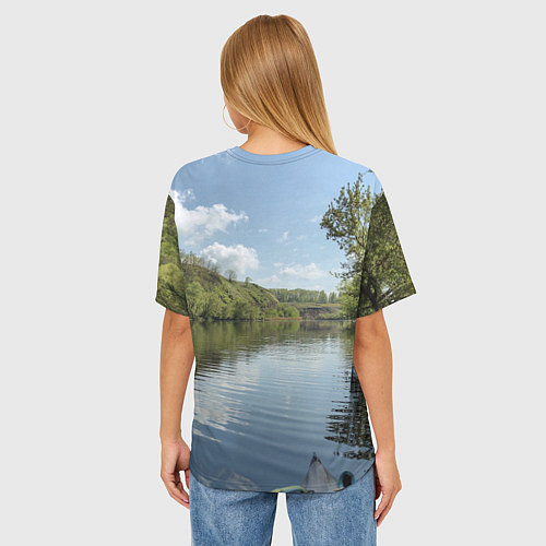 Женская футболка оверсайз Сплав по Красивой Мече / 3D-принт – фото 4