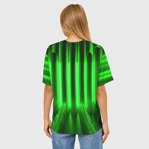 Женская футболка оверсайз Билли Айлиш космический костюм / 3D-принт – фото 4