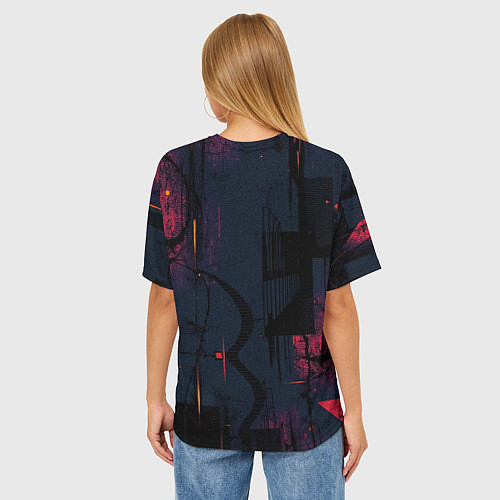 Женская футболка оверсайз Магический лисёнок / 3D-принт – фото 4