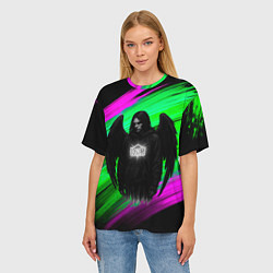 Футболка оверсайз женская Bones падший ангел, цвет: 3D-принт — фото 2