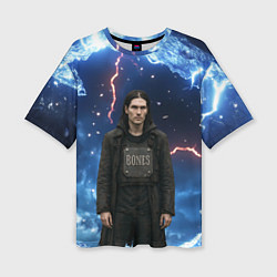 Футболка оверсайз женская Bones в именном бронежилете, цвет: 3D-принт