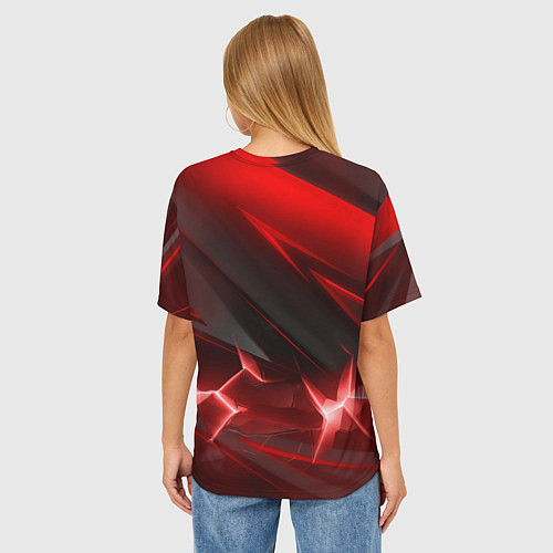 Женская футболка оверсайз Bones с черепами на худи / 3D-принт – фото 4