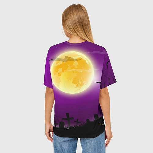 Женская футболка оверсайз Deadboy Bones / 3D-принт – фото 4