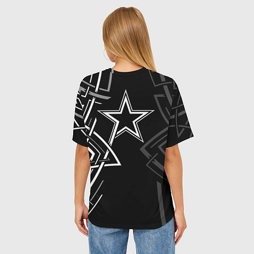 Женская футболка оверсайз Самбо движение в узоре / 3D-принт – фото 4