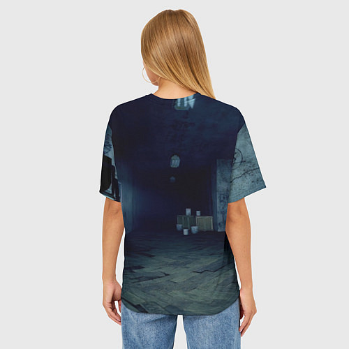 Женская футболка оверсайз Bones - образ психа / 3D-принт – фото 4