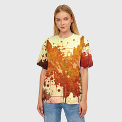 Футболка оверсайз женская Абстракция - sunspot, цвет: 3D-принт — фото 2