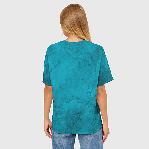 Женская футболка оверсайз Абстракция - blue melancholy / 3D-принт – фото 4