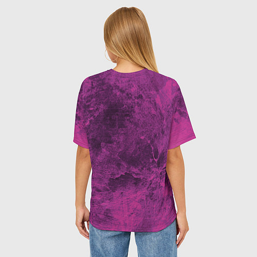 Женская футболка оверсайз Абстракция - purple melancholy / 3D-принт – фото 4