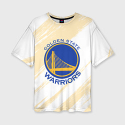 Футболка оверсайз женская Голден Стэйт Уорриорз - пастельные тона, цвет: 3D-принт