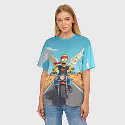 Футболка оверсайз женская Летящий в даль Гомер - Ария, цвет: 3D-принт — фото 2