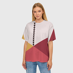 Футболка оверсайз женская Колор-блок фруктовый чиа пудинг, цвет: 3D-принт — фото 2