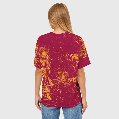Женская футболка оверсайз Майами Хит - брызги красок / 3D-принт – фото 4