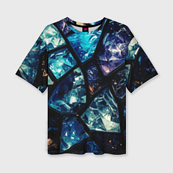 Футболка оверсайз женская Текстура драгоценных камней, цвет: 3D-принт