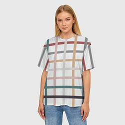 Футболка оверсайз женская Плетенка пастельная, цвет: 3D-принт — фото 2
