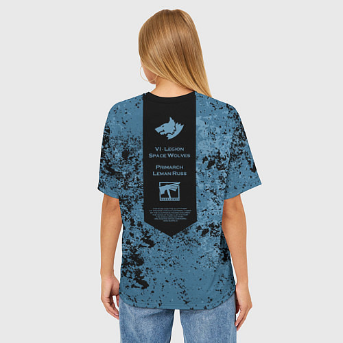Женская футболка оверсайз Примарис - Космические Волки / 3D-принт – фото 4