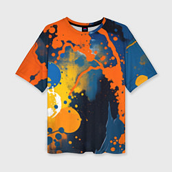 Футболка оверсайз женская Краска на стене, цвет: 3D-принт