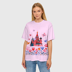 Футболка оверсайз женская Москва - собор, цвет: 3D-принт — фото 2