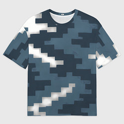 Футболка оверсайз женская Пиксельная текстура камуфляж, цвет: 3D-принт