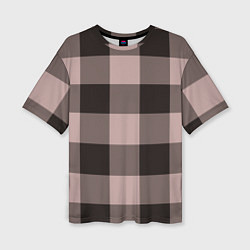 Футболка оверсайз женская Темная пыльная роза паттерн, цвет: 3D-принт