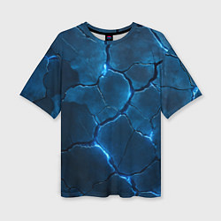 Футболка оверсайз женская Неоновые плиты с камуфляжем, цвет: 3D-принт