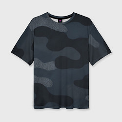 Женская футболка оверсайз Текстурный камуфляж на ткани