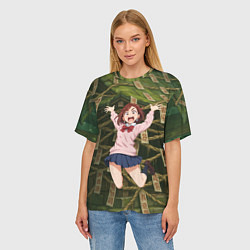 Футболка оверсайз женская Сиратори Айра испуганная в полете, цвет: 3D-принт — фото 2