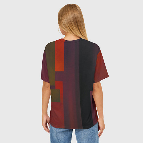 Женская футболка оверсайз Девушка с автоматом ретрофутуризм поп-арт 1970-е / 3D-принт – фото 4