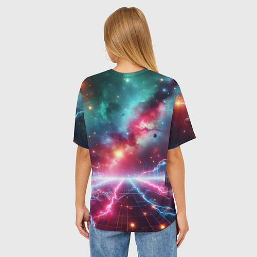 Женская футболка оверсайз Гитарист Бендер рок группы Футурама / 3D-принт – фото 4