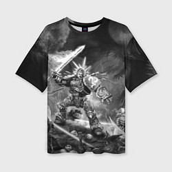 Женская футболка оверсайз Робаут Жиллиман - Ультрамарины Warhammer