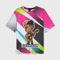 Женская футболка оверсайз XXXTentacion в мультяшном стиле