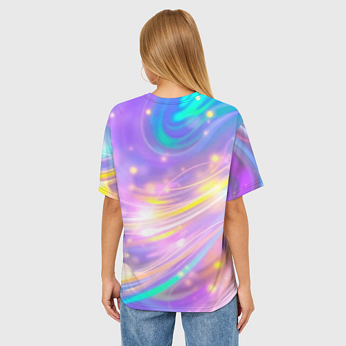 Женская футболка оверсайз Волшебный мистический космос / 3D-принт – фото 4