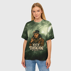 Футболка оверсайз женская XXXTentacion anime, цвет: 3D-принт — фото 2
