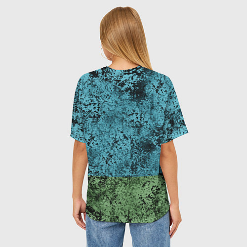 Женская футболка оверсайз Флаг десантников ВДВ / 3D-принт – фото 4