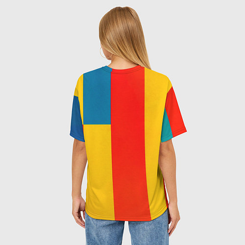 Женская футболка оверсайз Гангстер поп-арт / 3D-принт – фото 4